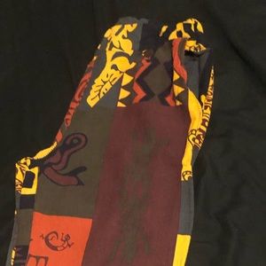 African Print wide leg ankle pant